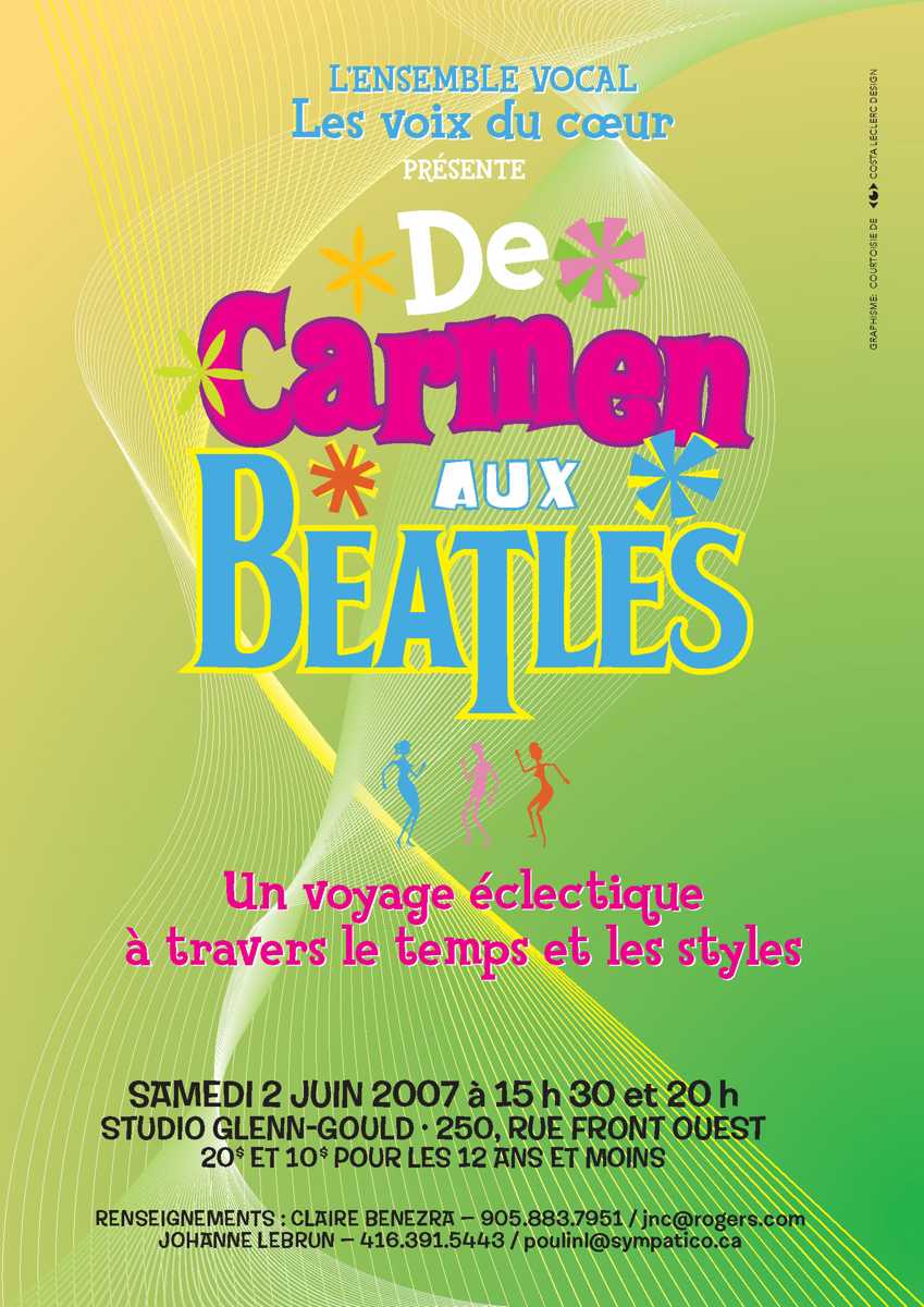 Affiche Carmen aux Beatles